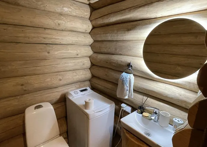 Nyaraló Nordic Log-house With Sauna Valga